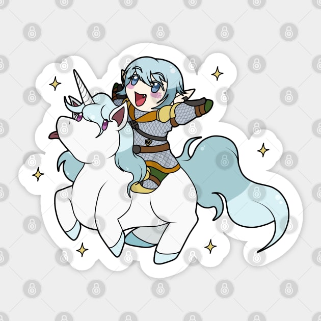 Unicorn Master Sticker by amarysdesigns